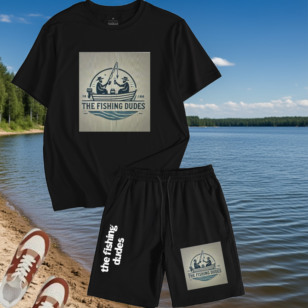 t-shirt and shorts set carp fishing